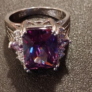 Stunning Purple Amethyst Cocktail Ring in .925